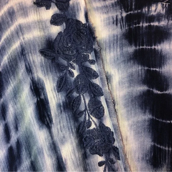 Torrid Boho Tie Dye Floral Embroidered Beach Cover Up - Picture 9 of 16